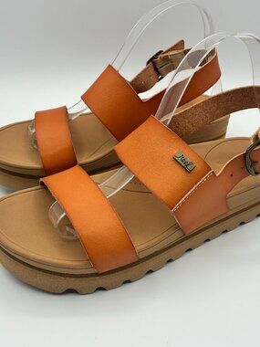 Reef Sandals Brown Horizon Hi Buckle Platform